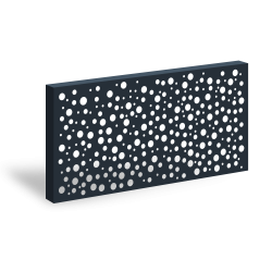 3D Designový plotový panel Hliník s perforací GRAF 002 Bubliny – 1900×900 mm